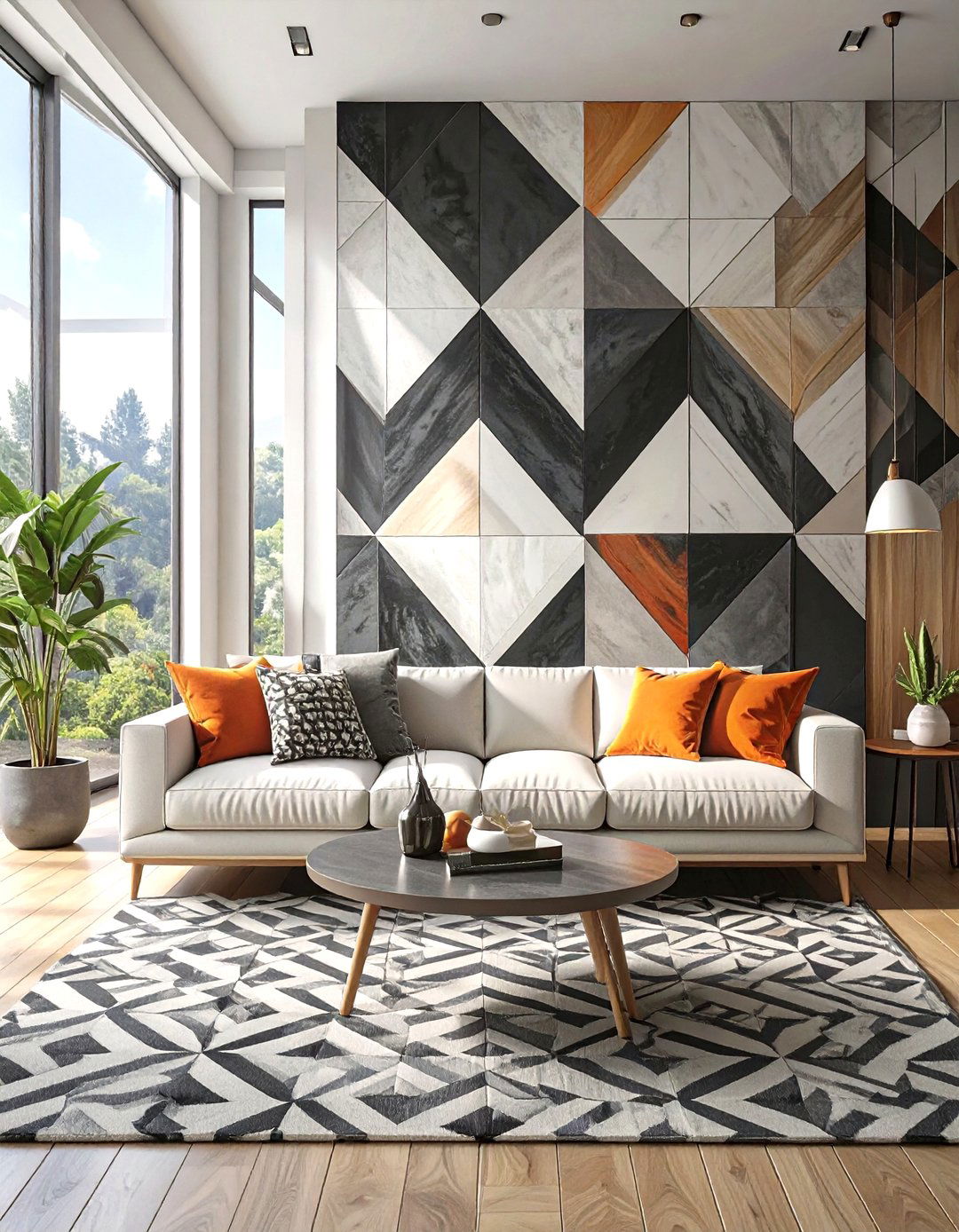The Graphic and Bold Living Room - 30 modern living room decor ideas