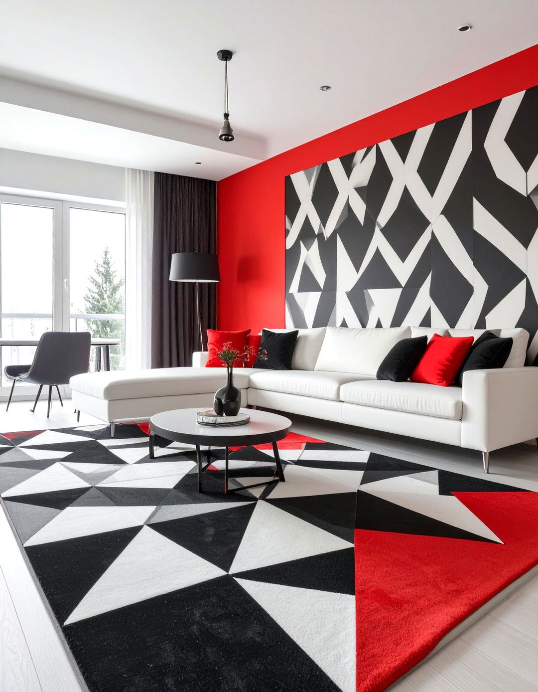 The Graphic and Bold Living Room - 30 masculine living room ideas