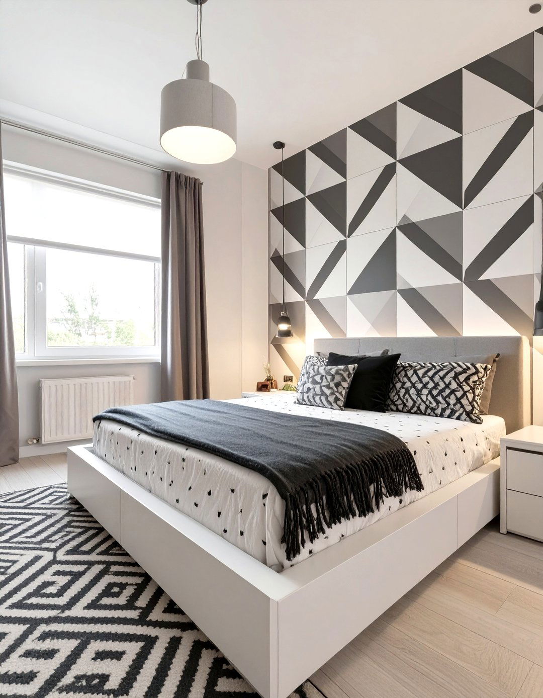 The Graphic and Geometric Bedroom - 30 bedroom ideas for teen girls