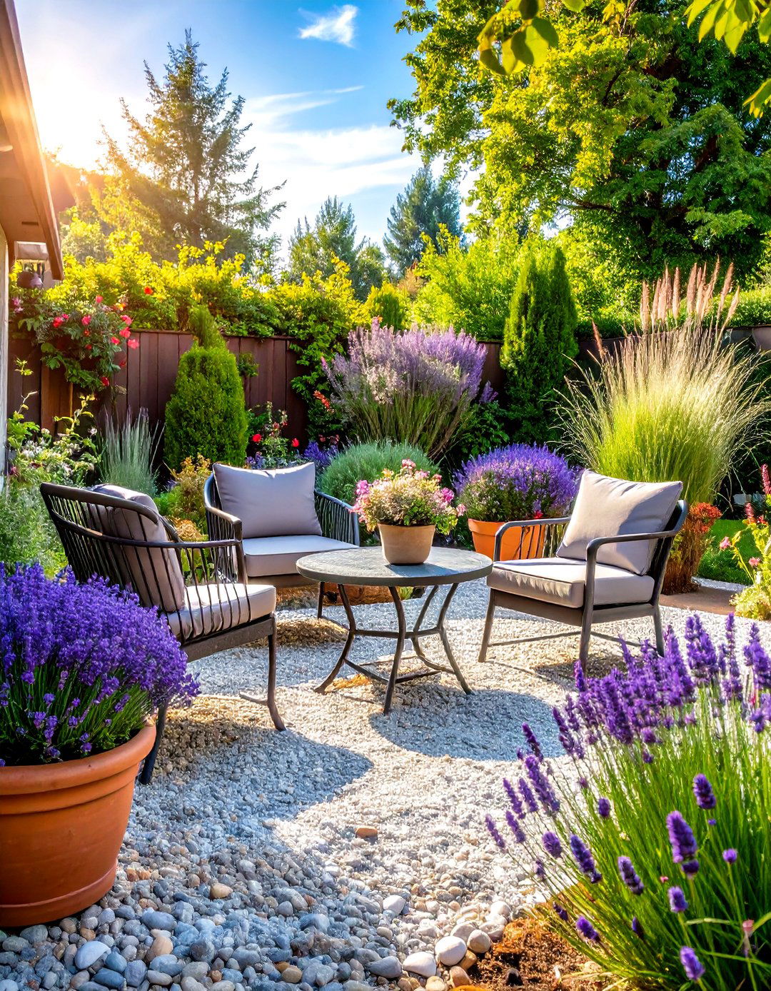 The Gravel Courtyard Garden - 30 english garden ideas