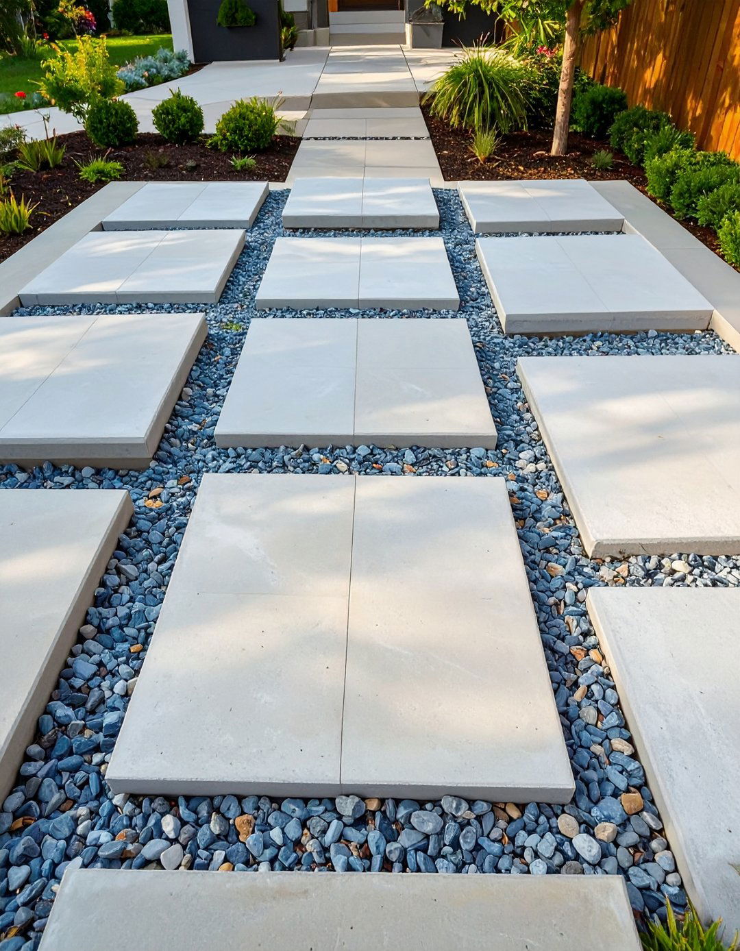 The Gravel and Paver Patio - 30 budget cheap simple front yard landscaping ideas