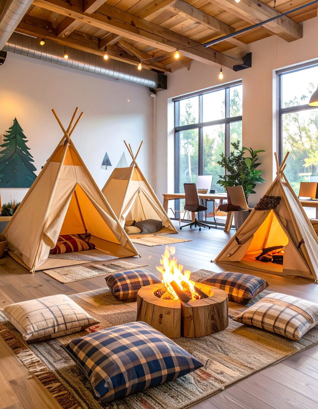 The Great Outdoors Office Adventure - 30 office  decorating contest ideas