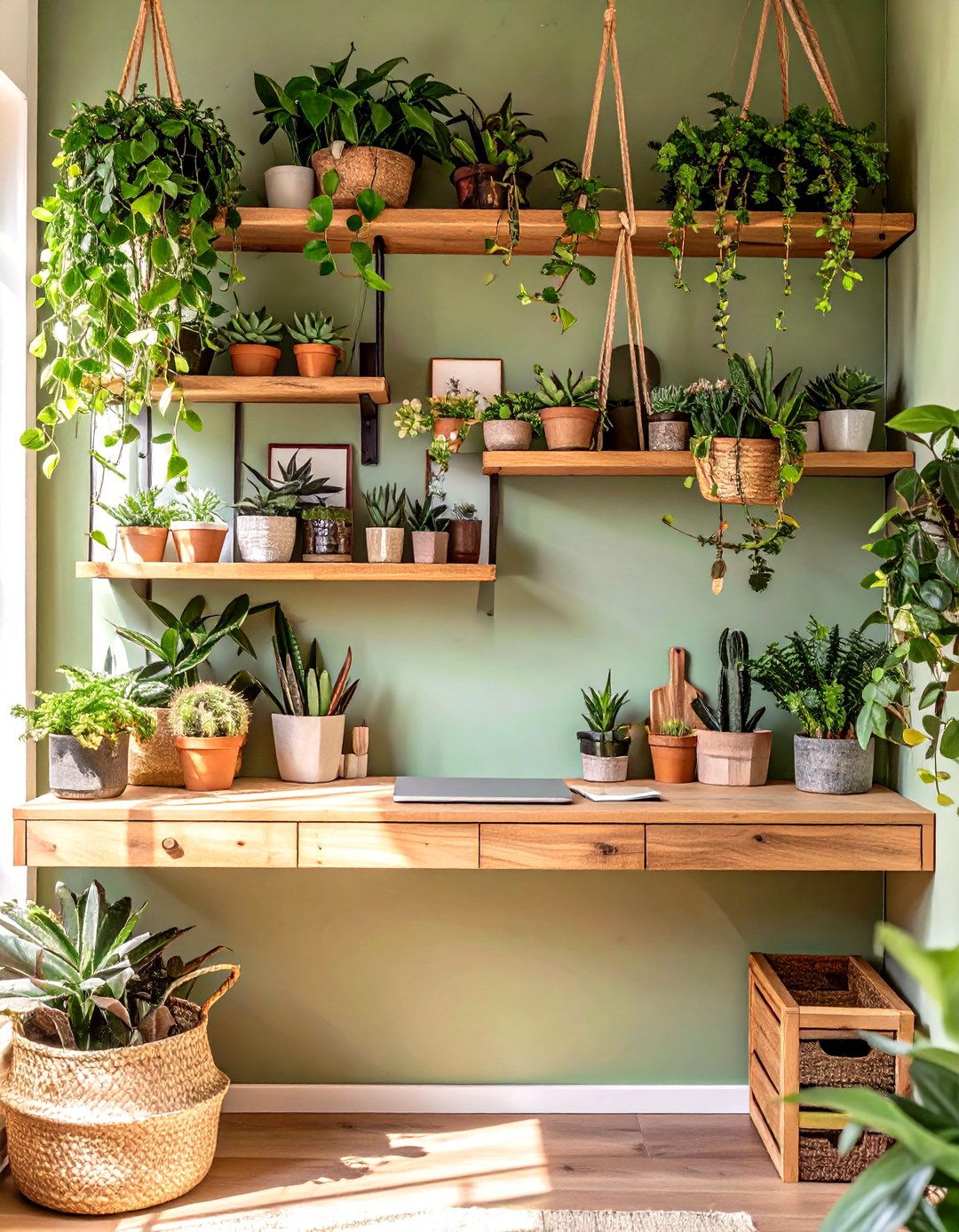 The Green Garden Workspace - 30 closet desk ideas