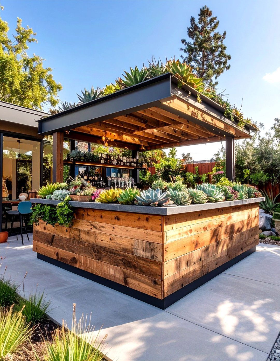 The Green Roof Living Outdoor Bar - 30 modern outdoor bar ideas