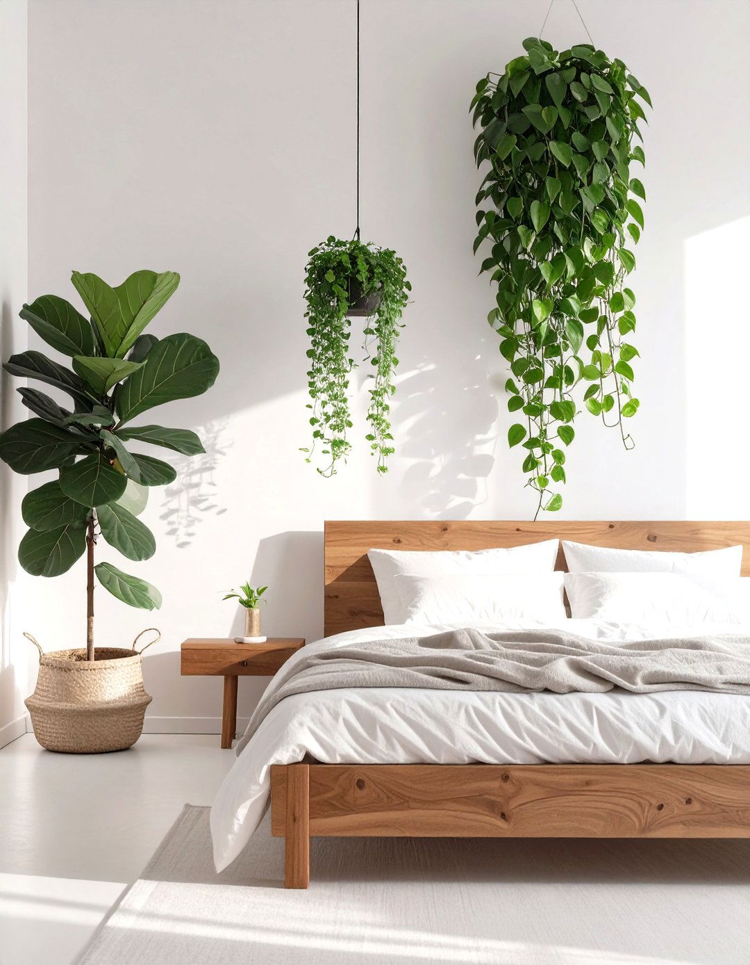 The Greenery Focused Minimalist Bedroom - 30 minimalist bedroom ideas
