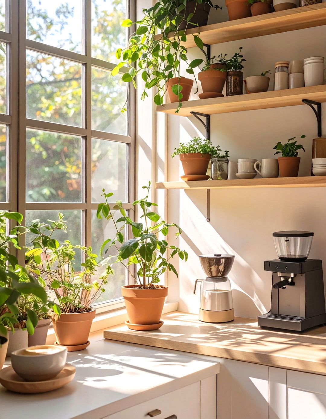 The Greenhouse Inspired Kitchen Coffee Corner - 30 coffee bar ideas for kitchen