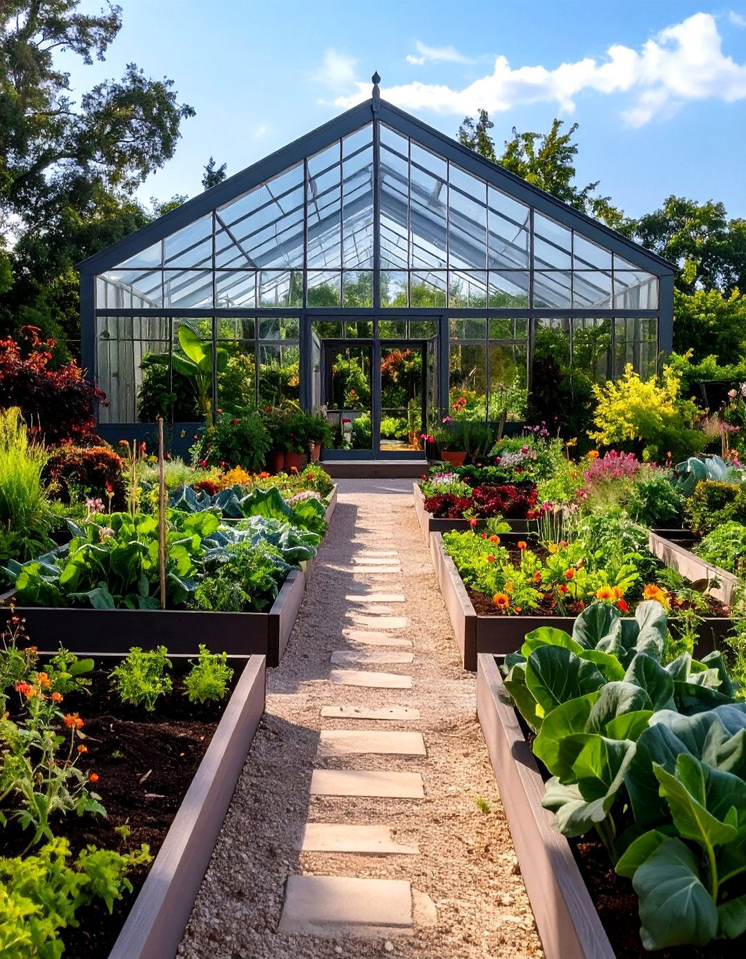 The Greenhouse Potager Garden - 30 creative vegetable garden design ideas