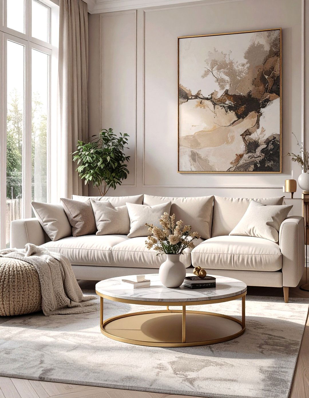 The Greige Foundation Living Room - 30 neutral living room ideas