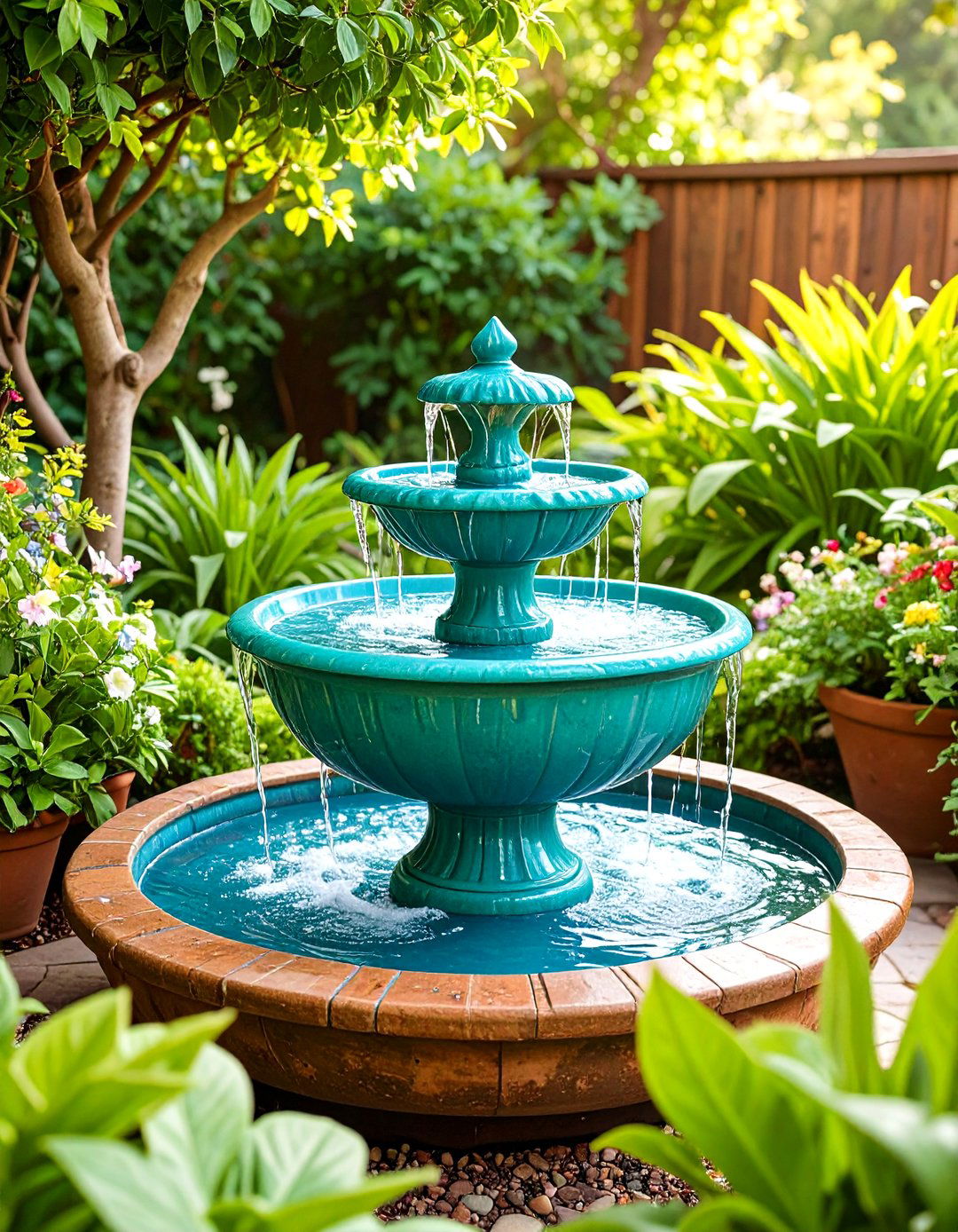 The Gurgling Pot Garden Fountain - 30 backyard garden fountain ideas