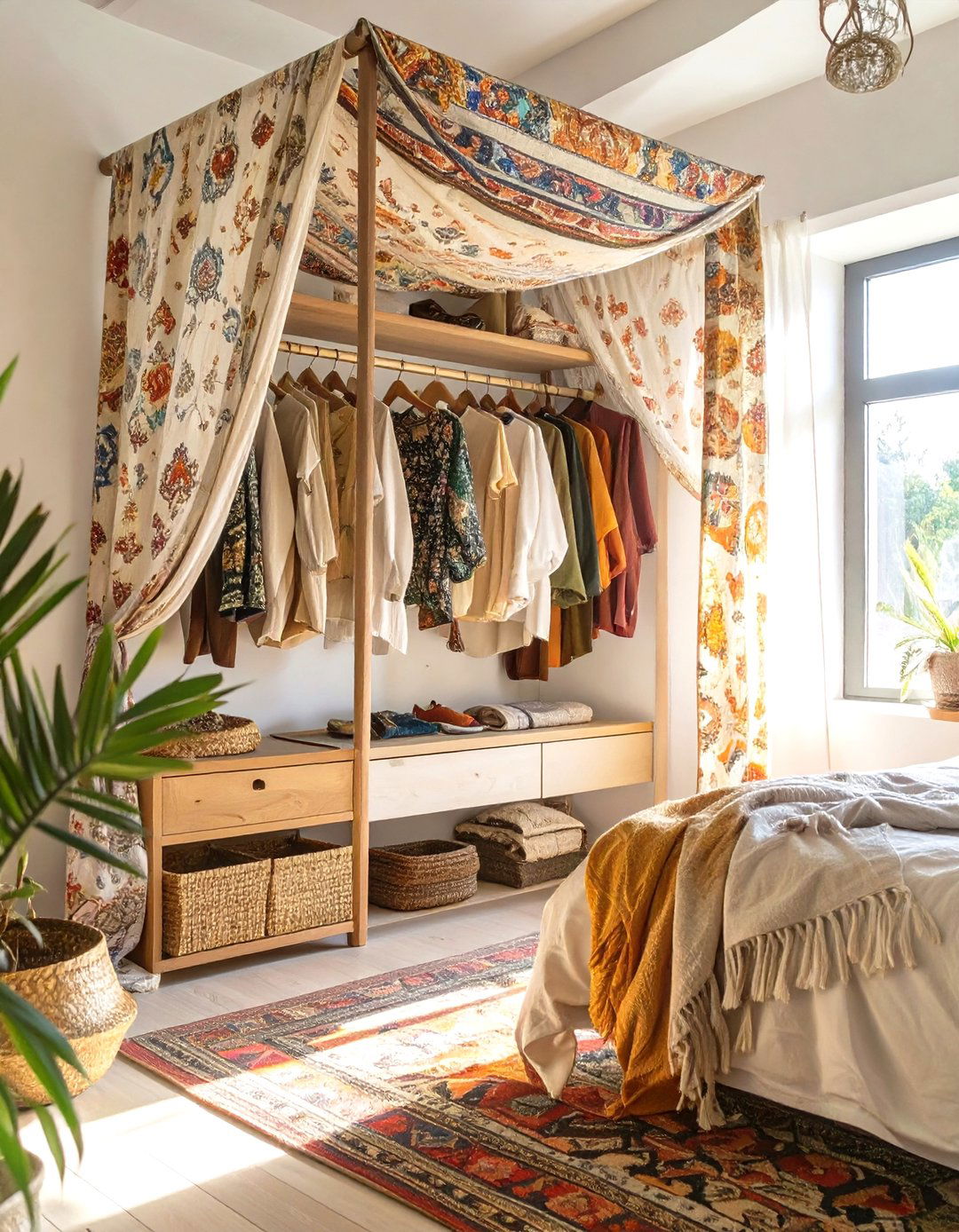 The Gypset Style Fabric Canopy Closet - 30 closet ideas for small spaces