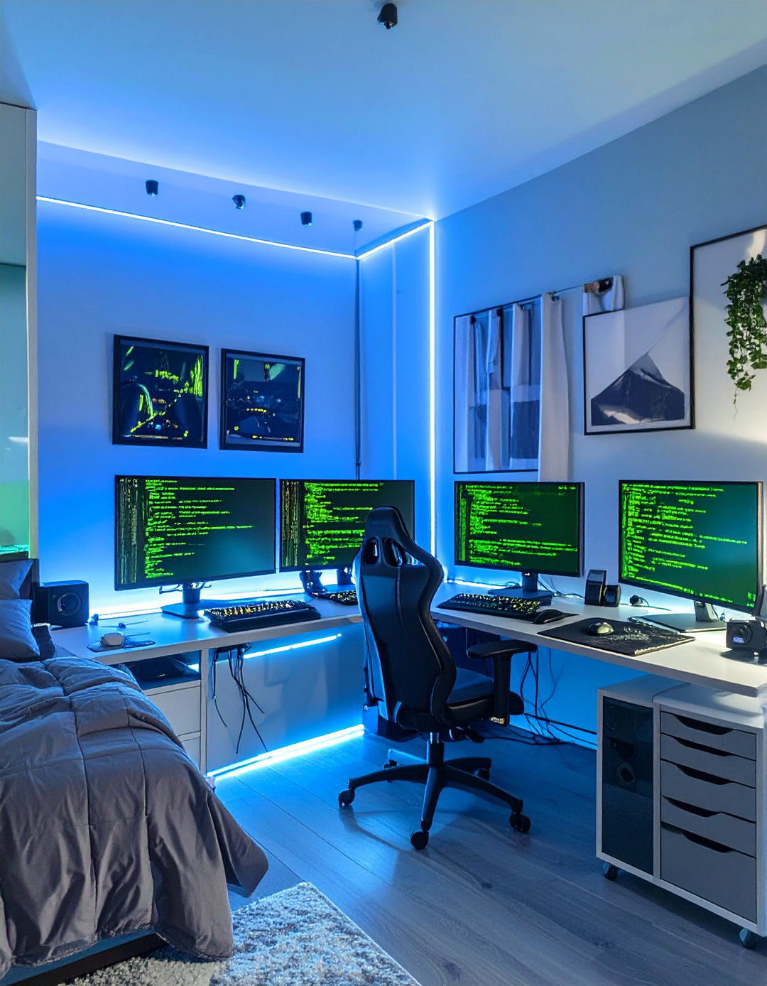 The Hackers Hideout Bedroom - 30 gaming bedroom ideas