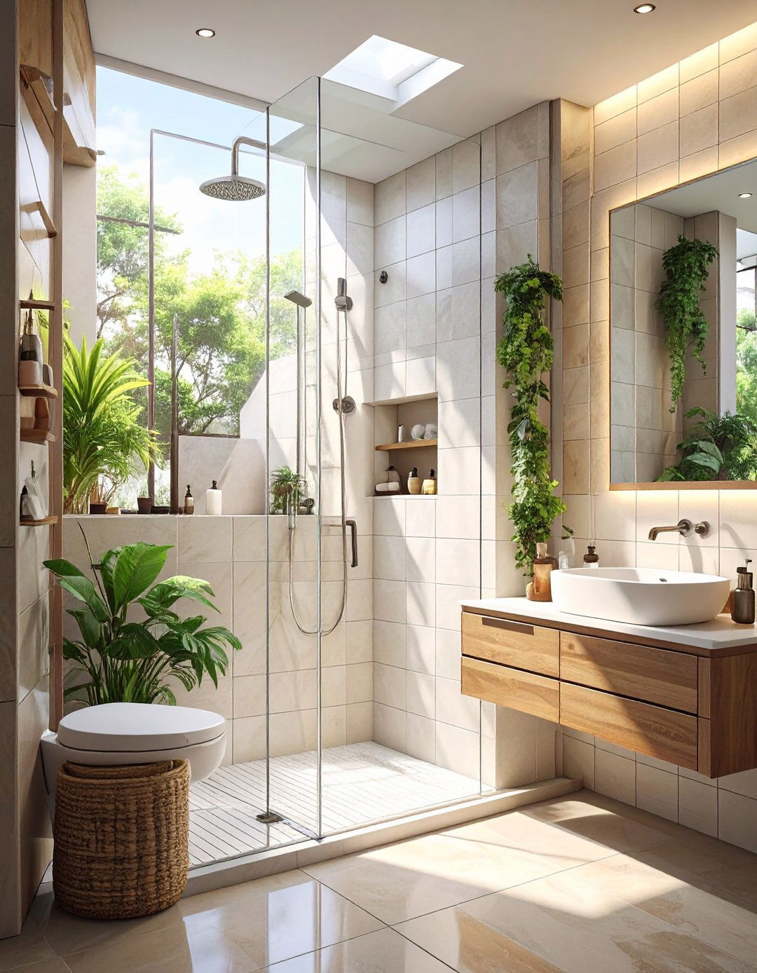 The Half Wall Partition Walk In Shower - 30 modern small bathroom walk in shower ideas