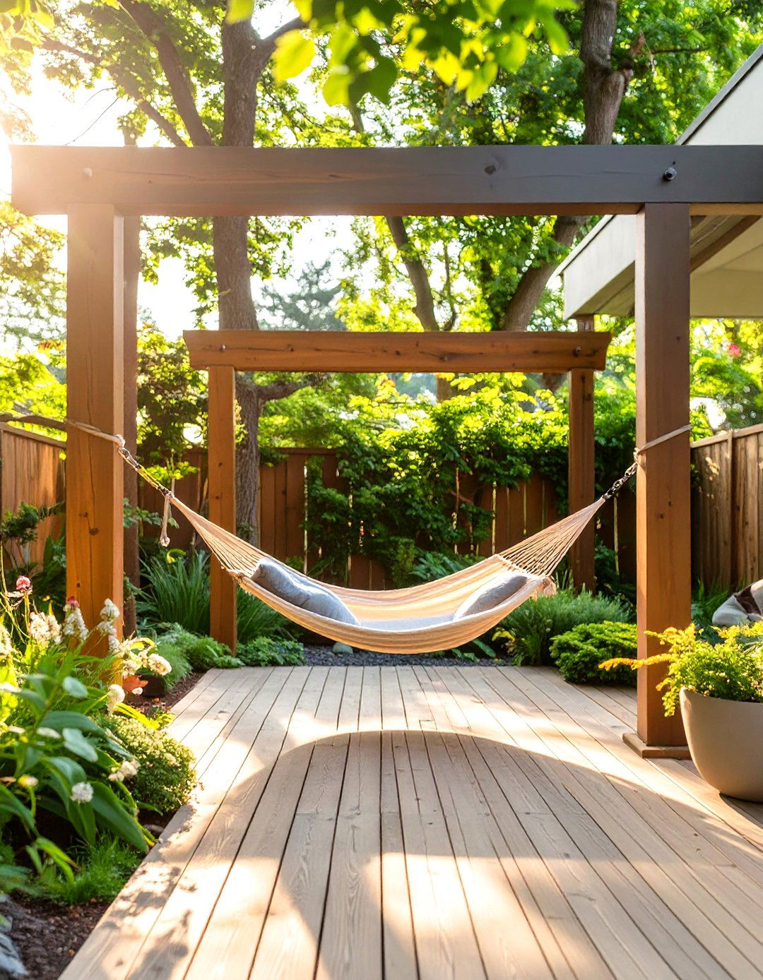 The Hammock Hangout Deck - 30 deck ideas on a budget