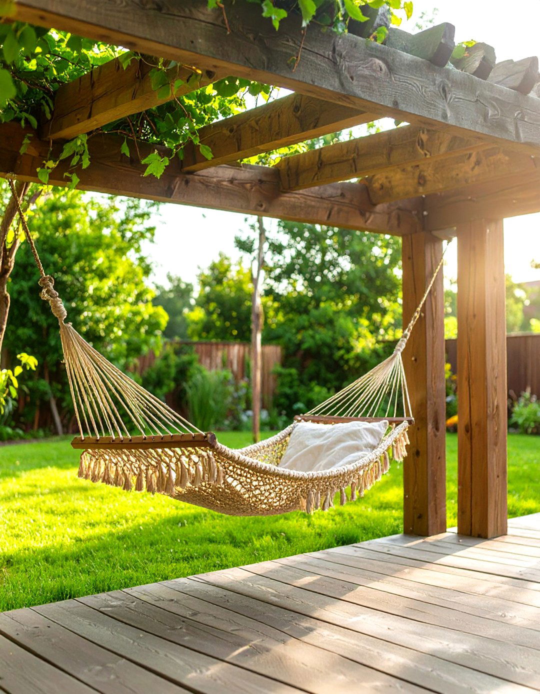 The Hammock Hangout Deck - 30 back yard deck ideas