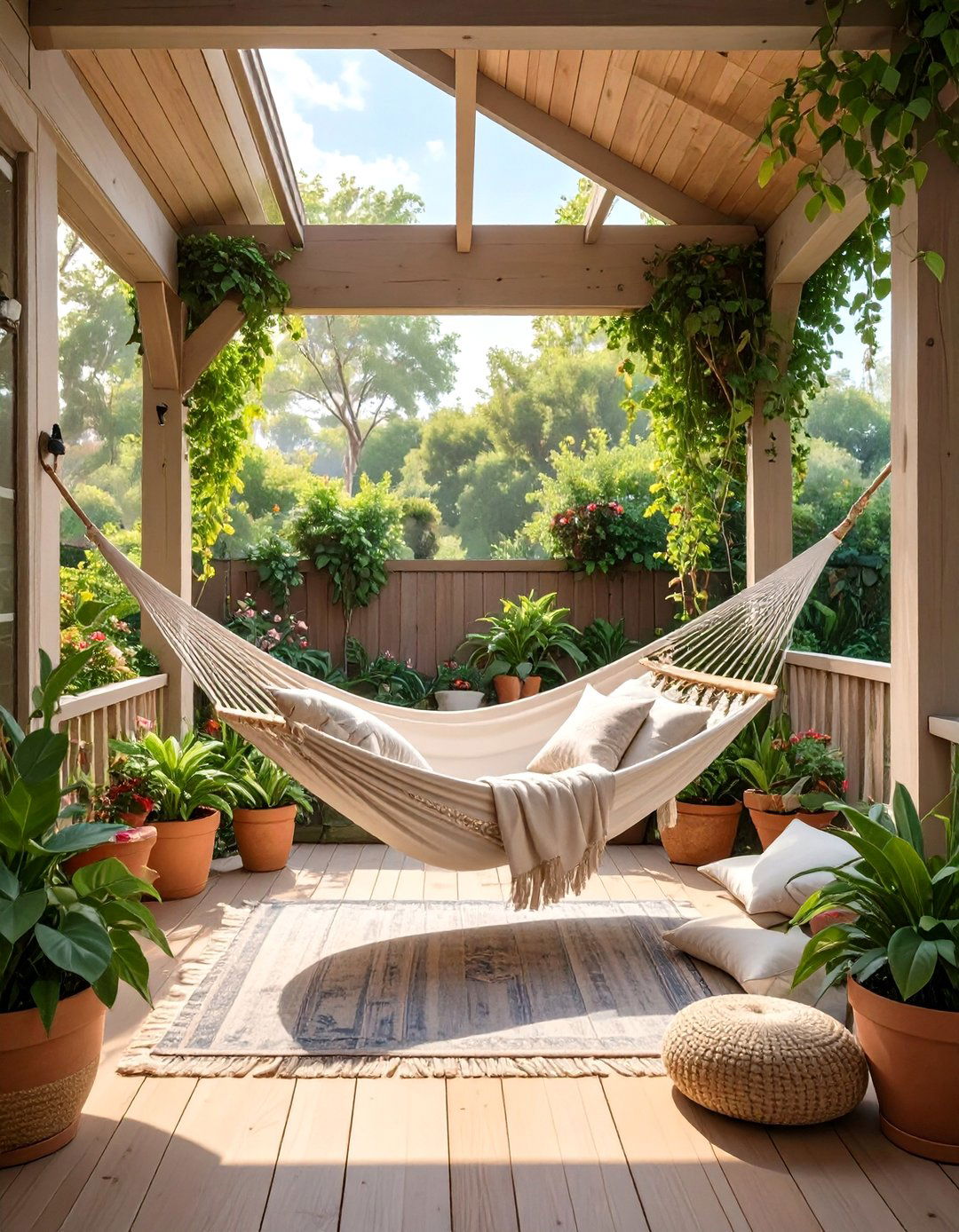 The Hammock Hangout Zone - 30 back porch ideas on a budget