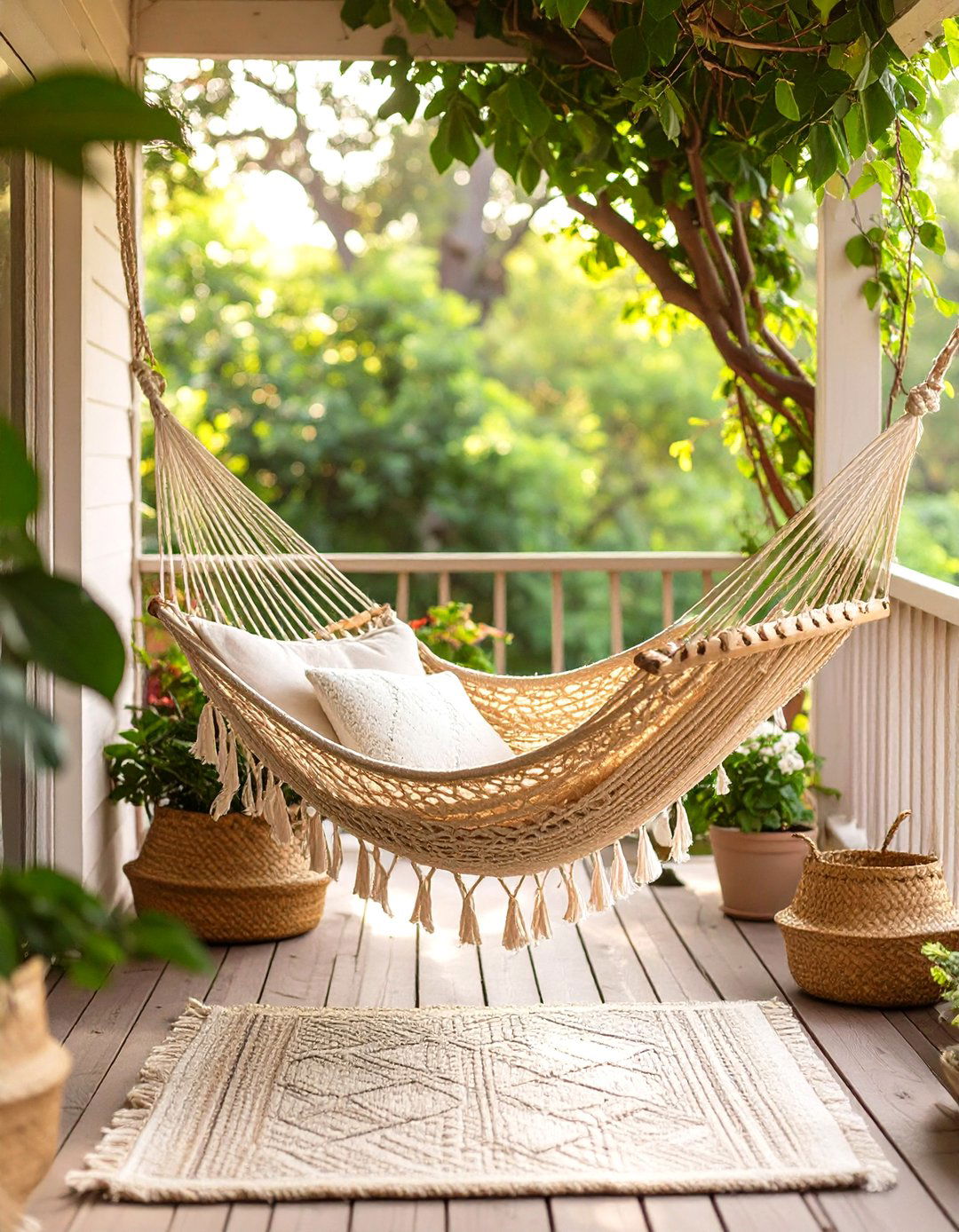 The Hammock Haven Deck - 30 cozy small deck decorating ideas