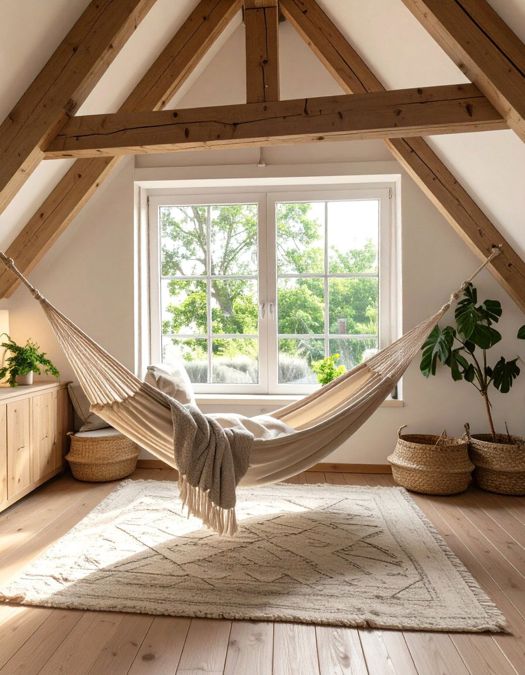 The Hammock Nook Attic Bedroom - 30 attic bedroom ideas