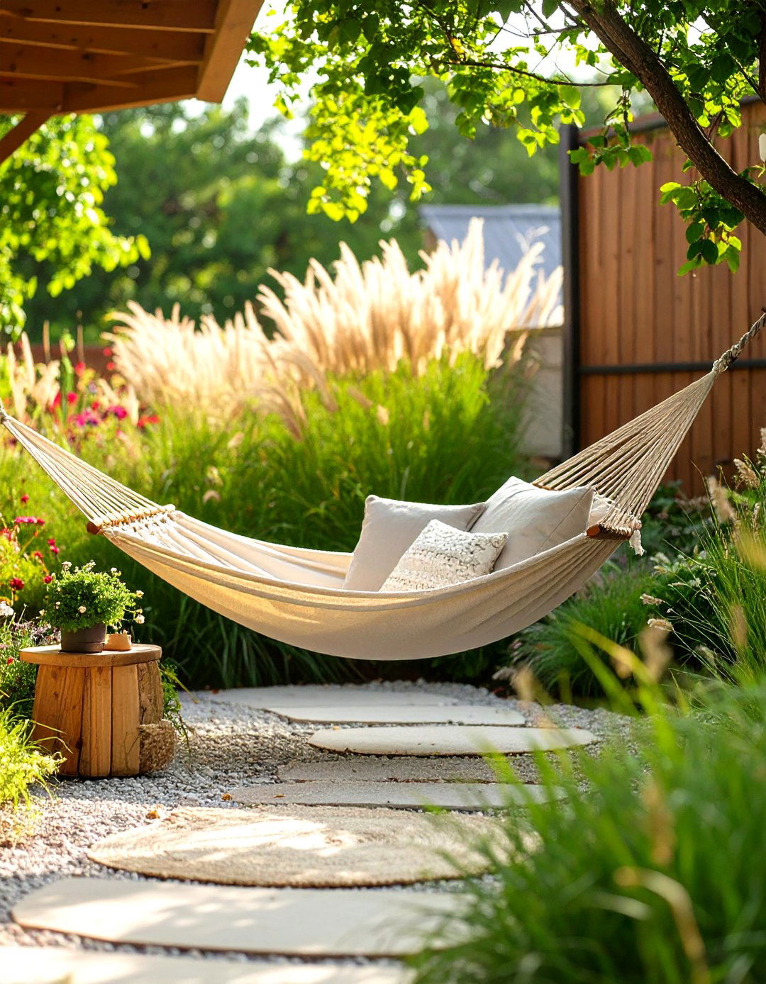 The Hammock Relaxation Spot - 30 ai small backyard design ideas