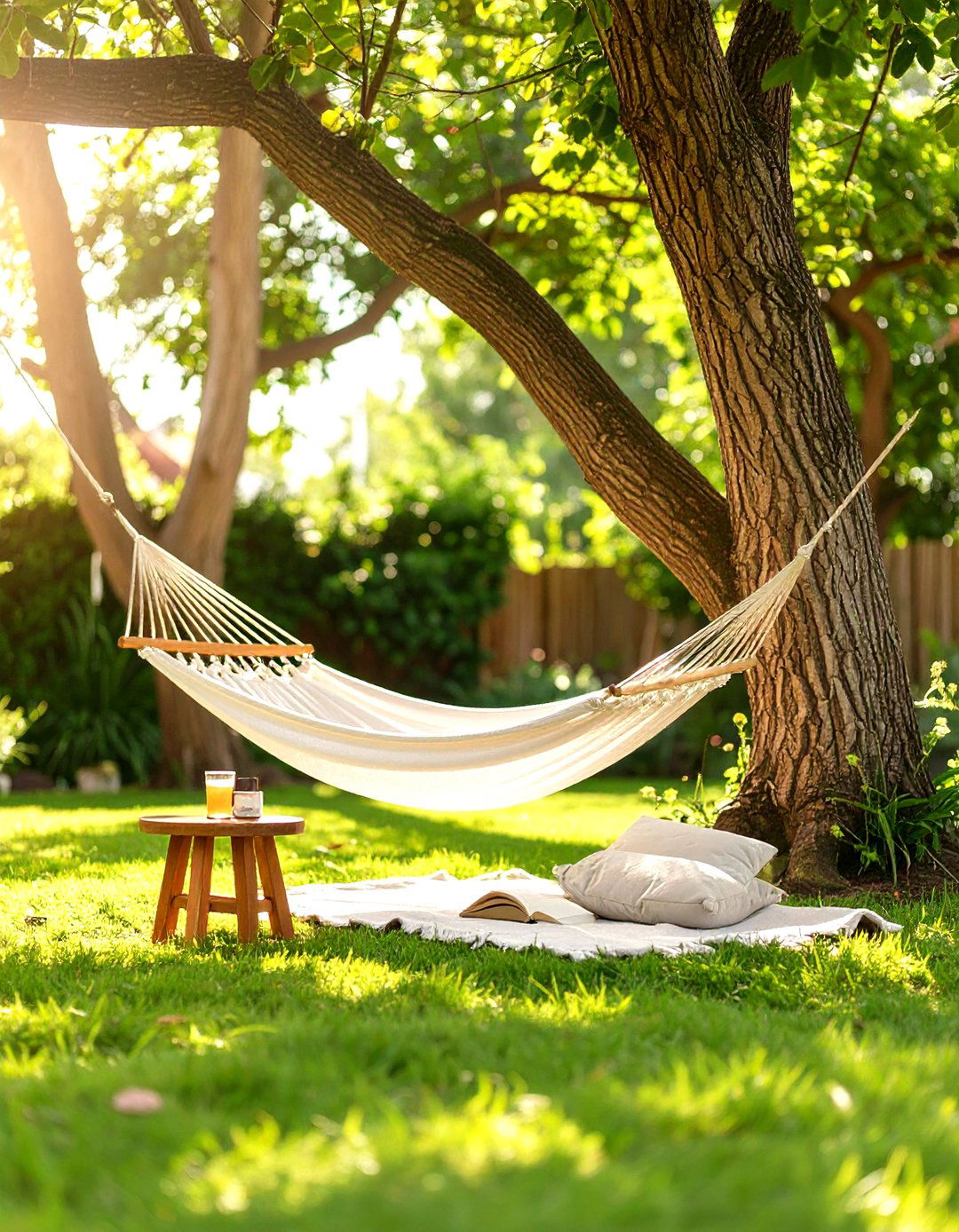 The Hammock Relaxation Station - 30 cheap backyard makeover ideas