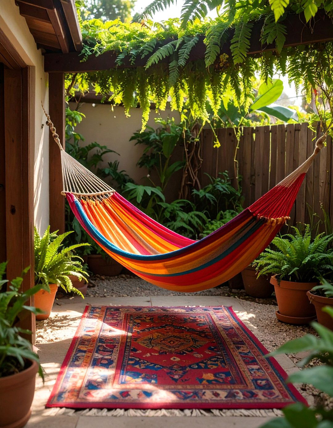 The Hammock Relaxation Station - 30 budget small backyard ideas