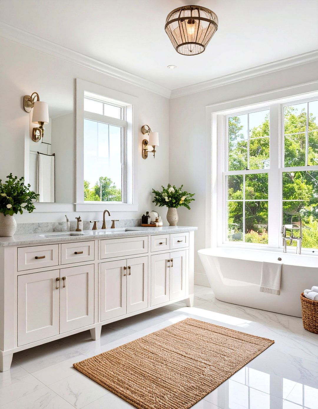 The Hamptons Chic Bathroom - 30 ai coastal bathroom ideas