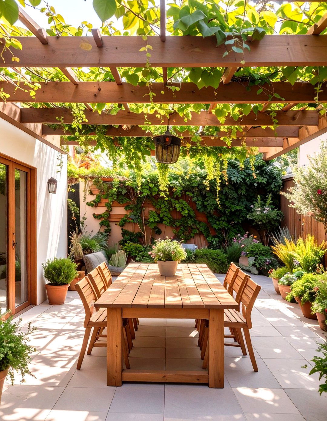 The Hanging Garden Pergola - 30 inexpensive covered patio ideas