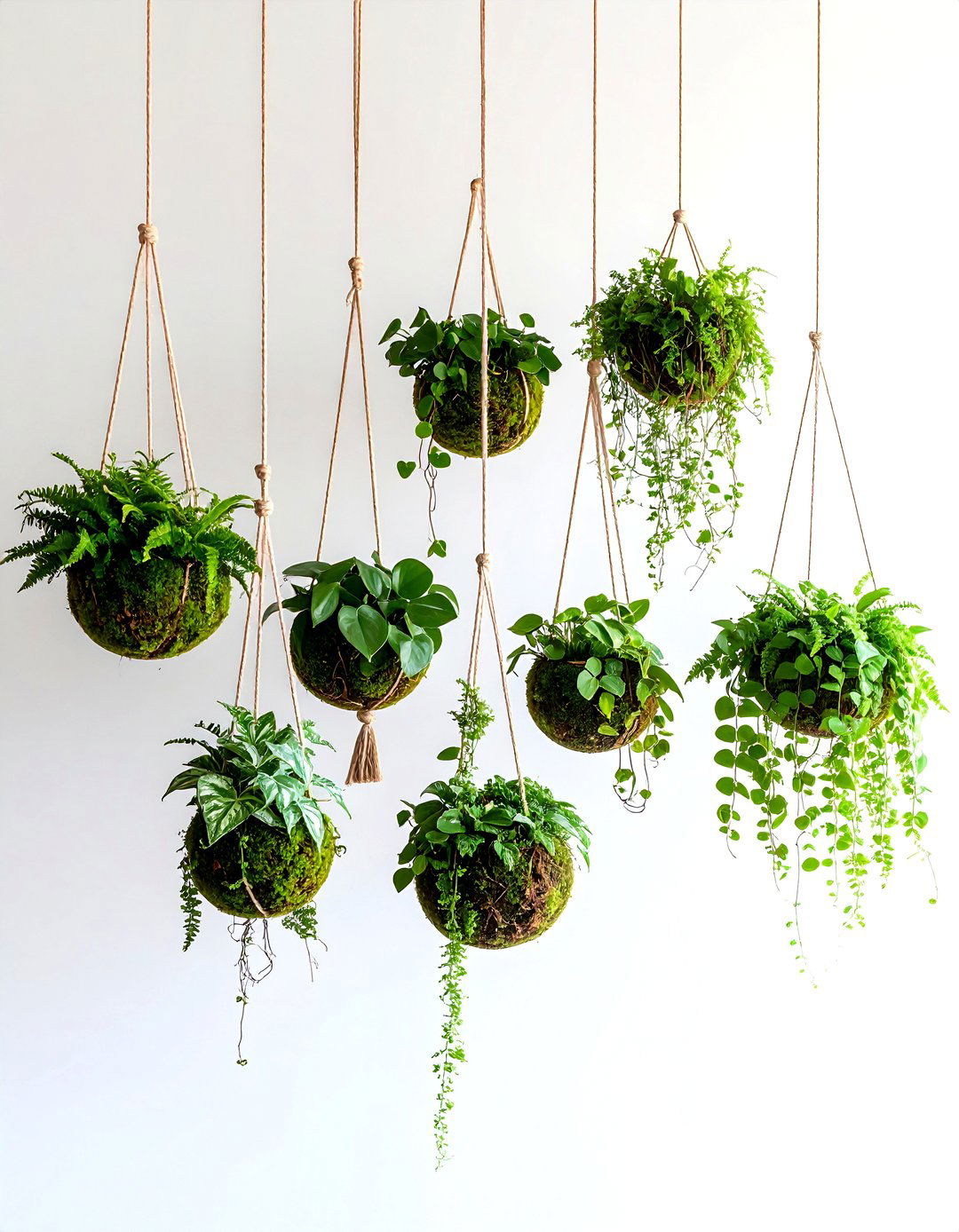 The Hanging Kokedama Garden - 30 indoor garden ideas