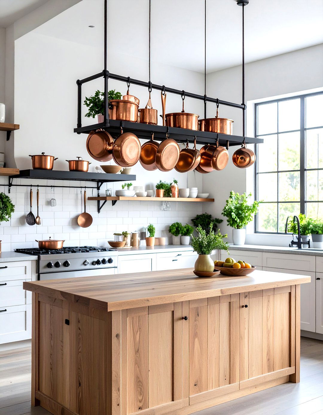 The Hanging Pot and Pan Rack System - 30 kitchen cabinet organization ideas