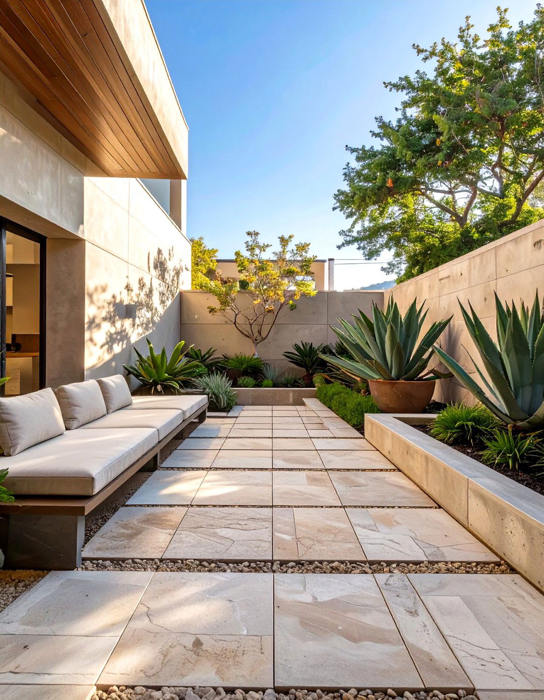The Hardscape Dominant Courtyard - 30 low maintenance landscaping ideas