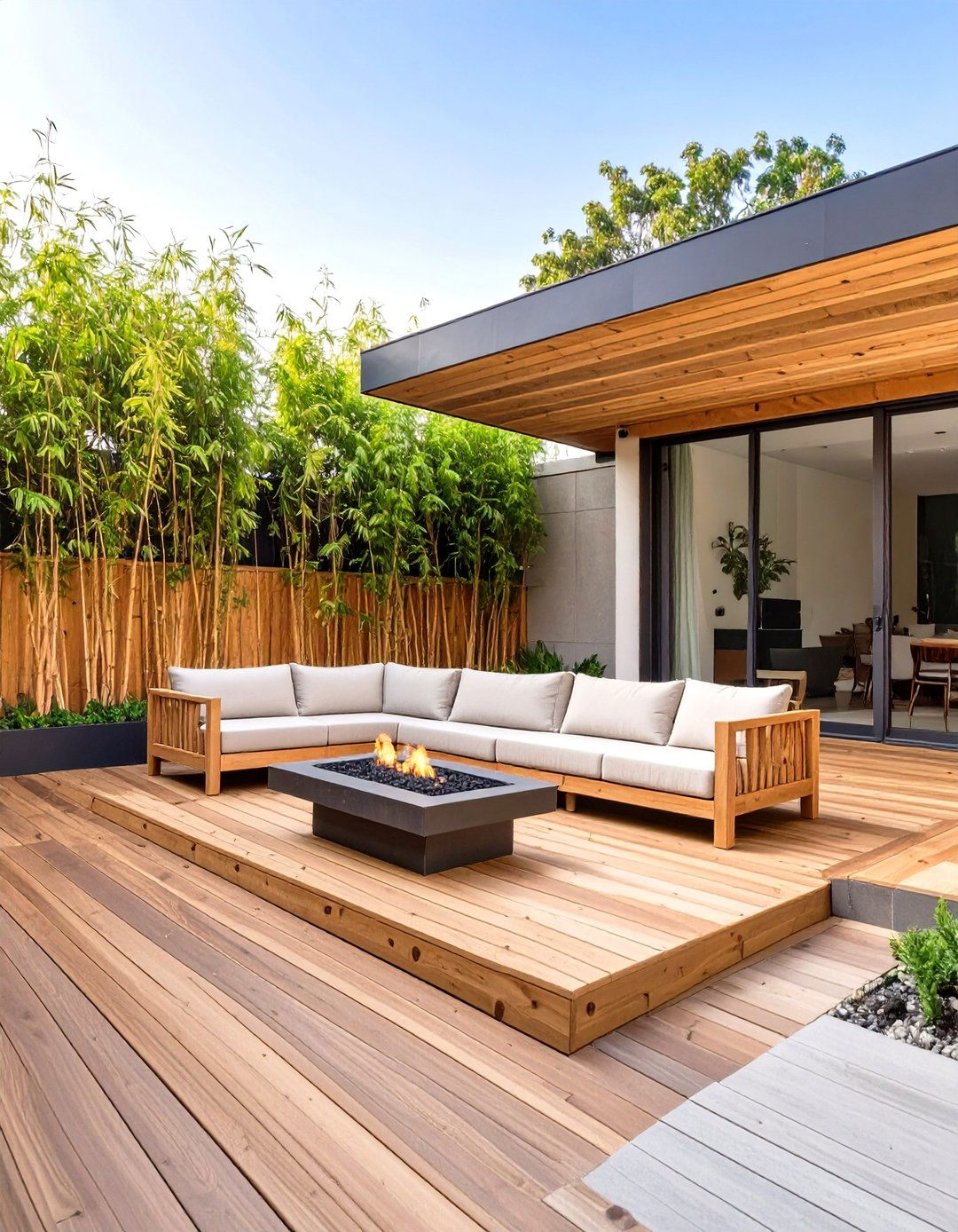 The Hardscape Dominant Entertainment Zone - 30 low maintenance garden ideas