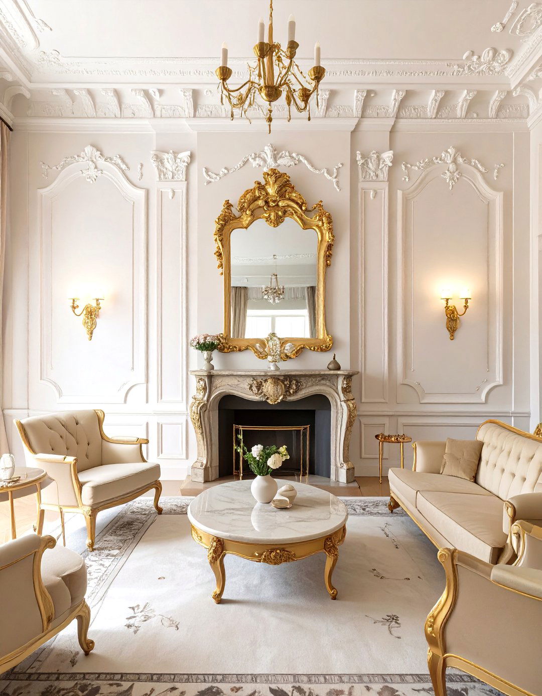 The Haussmannian Style Living Room - 30 french interior design ideas