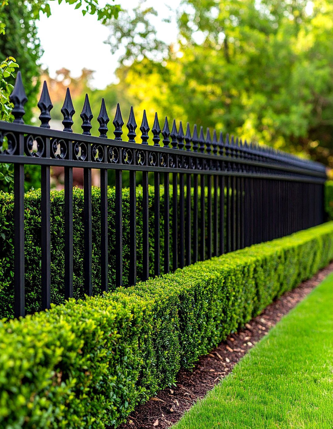 The Hedges and Fence Combination - 30 front yard fence ideas