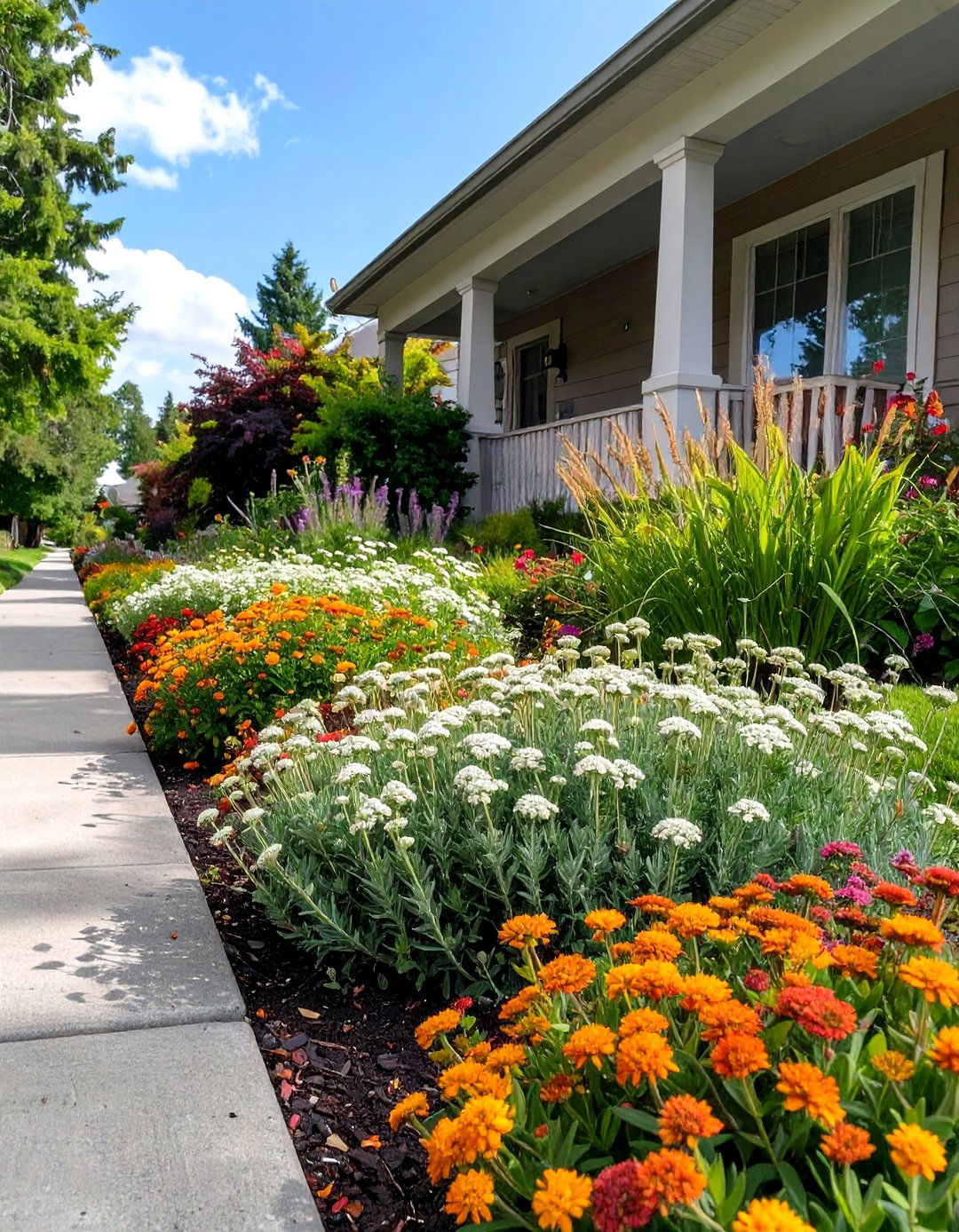 The Hellstrip Perennial Garden Solution - 30 front house full sun perennial garden designs