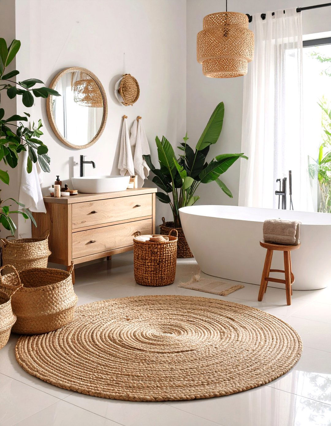 The Hemp and Jute Natural Fiber Bathroom - 30 earthy bathroom ideas
