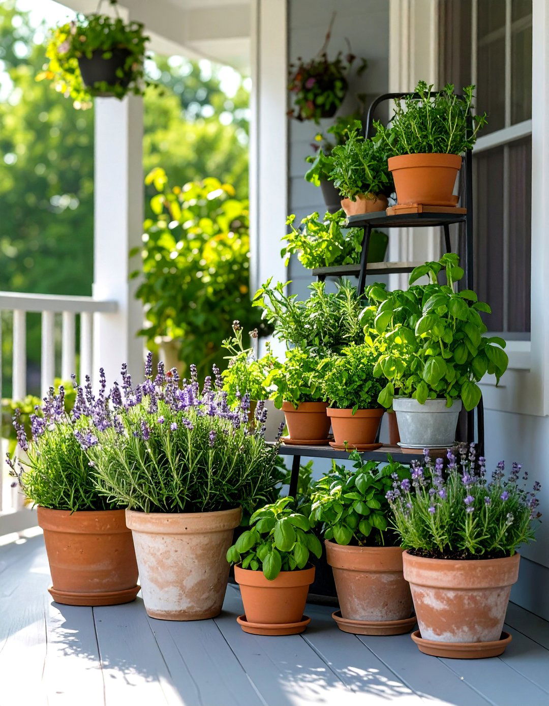 The Herb Garden Porch - 30 long front porch decorating ideas