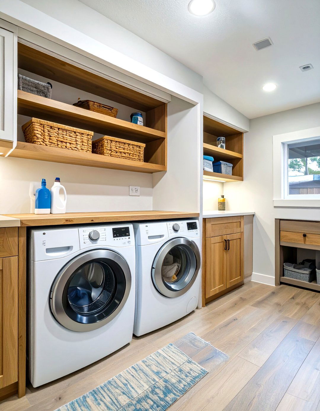 The Hidden Basement Laundry Room - 30 basement organization ideas