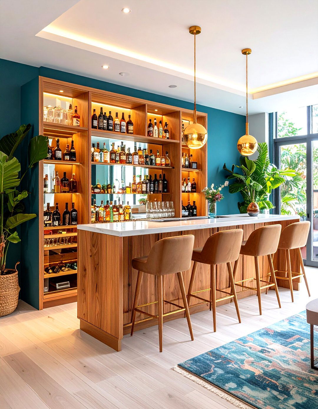 The Hidden Cabinet Bar - 30 living room bar ideas