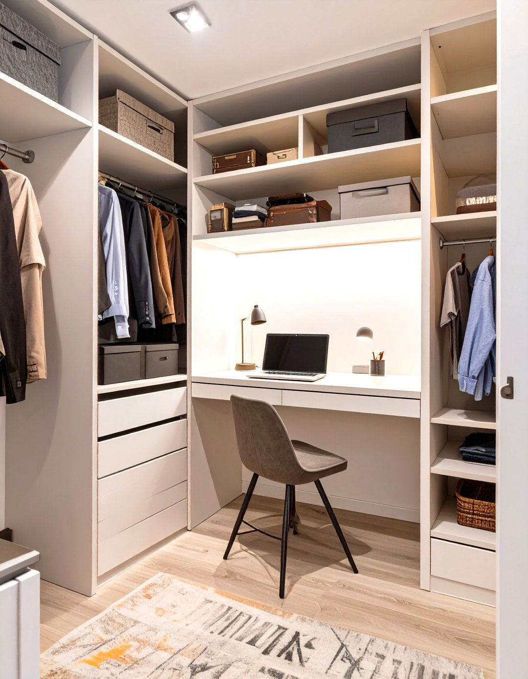 The Hidden Cloffice Closet Office - 30 home office furniture ideas