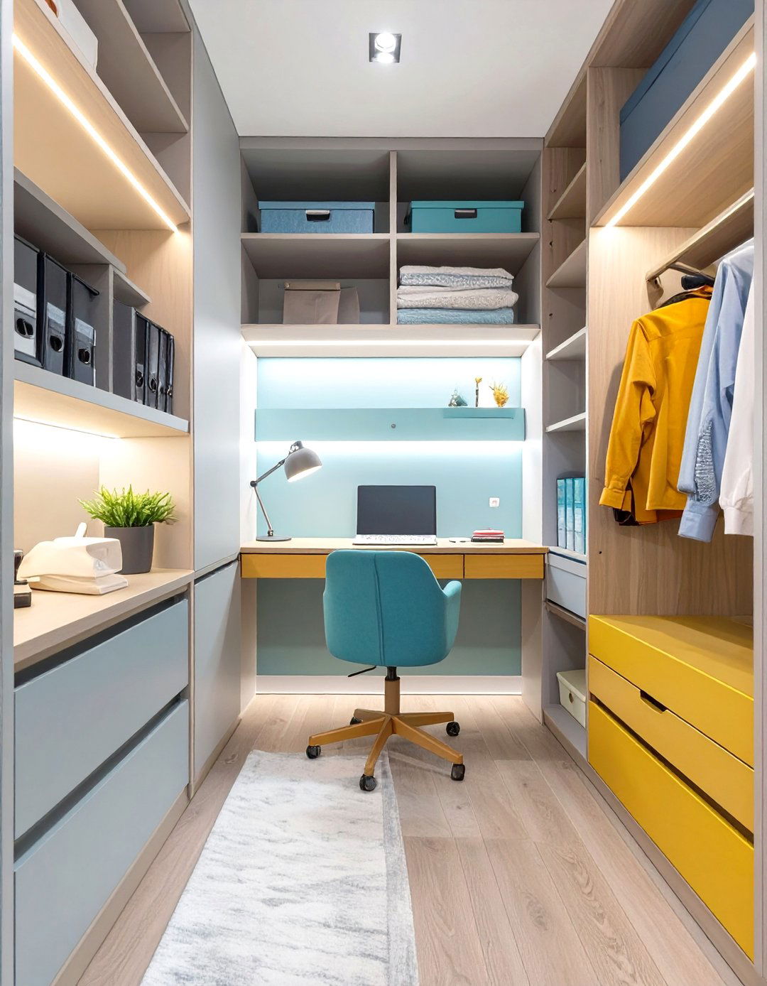 The Hidden Closet Office - 30 creative small office interior design ideas