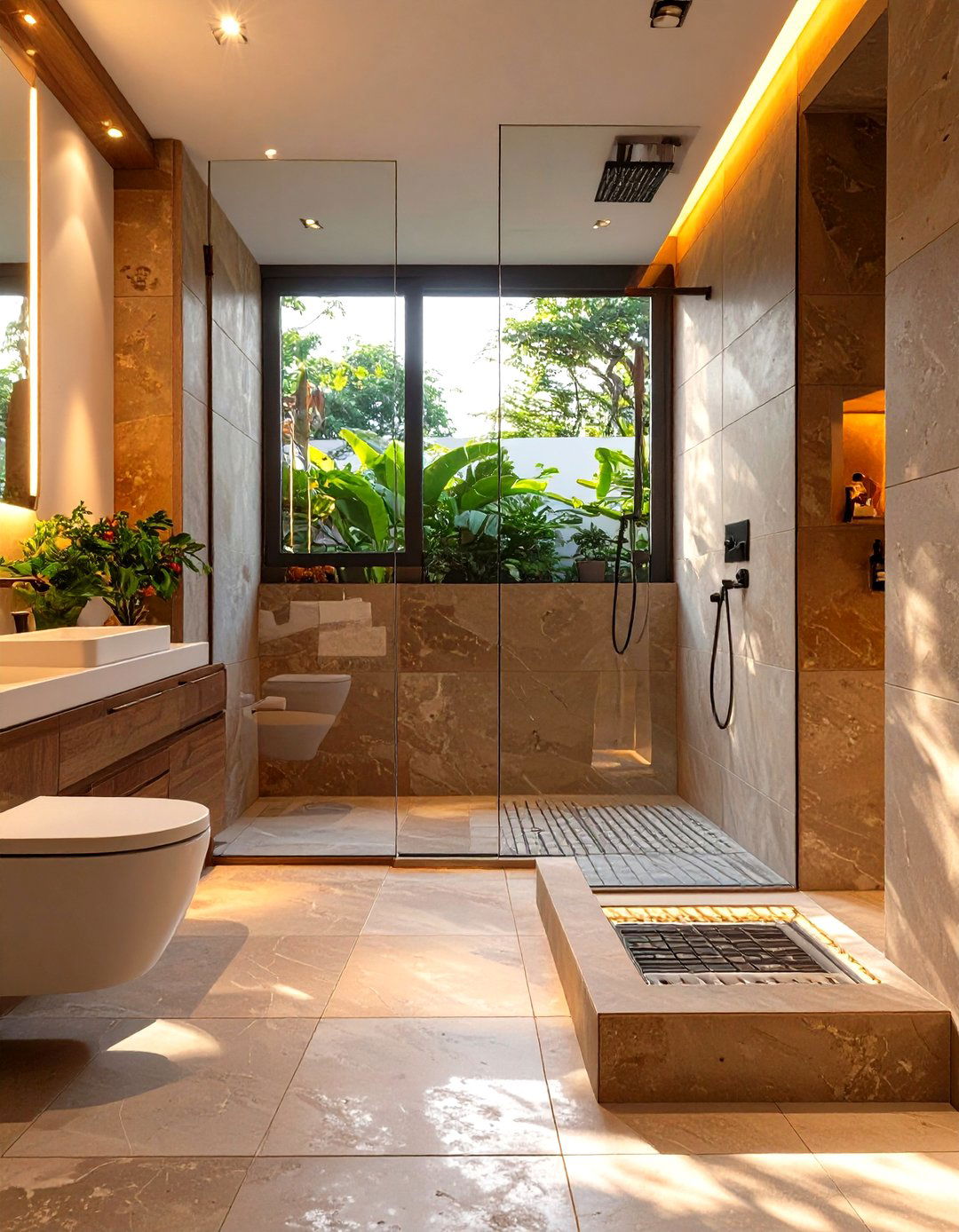 The Hidden Drain Curbless Shower - 30 curbless shower ideas