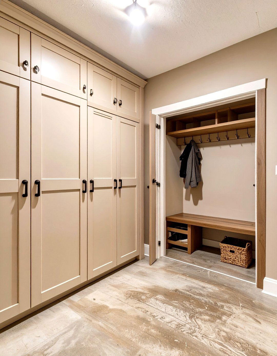 The Hidden Garage Mudroom - 30 garage mudroom ideas