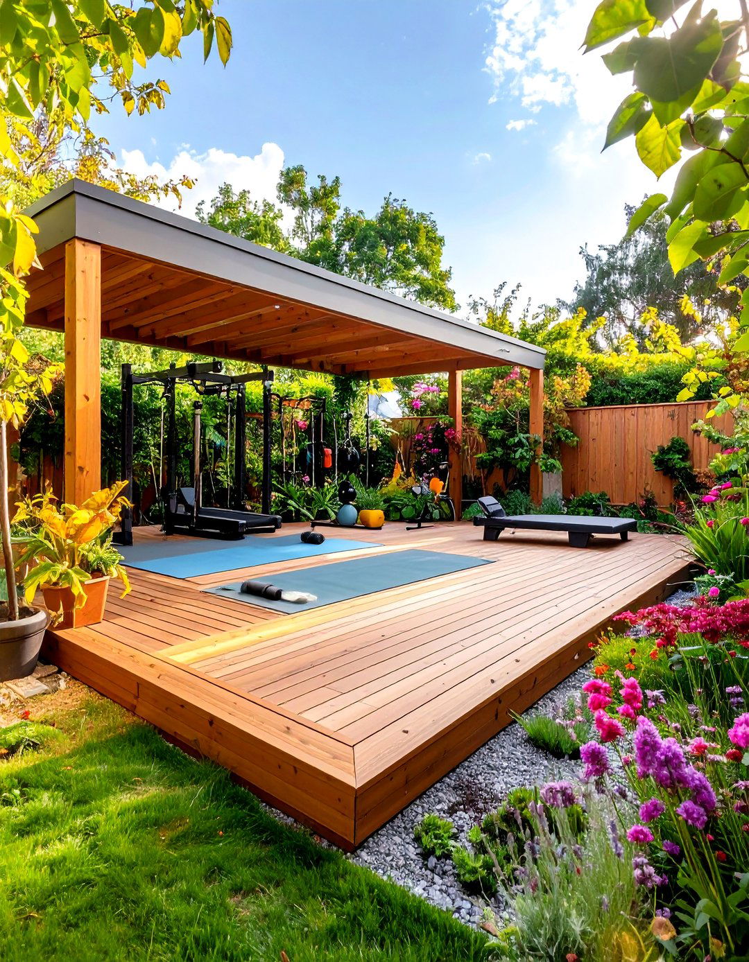 The Hidden Garden Gym - 30 backyard gym ideas
