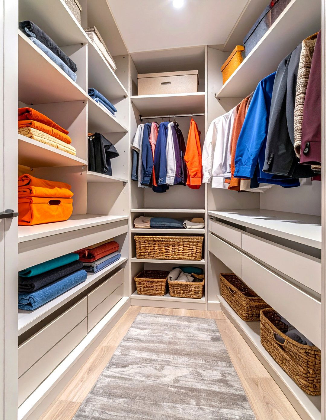 The Hidden Laundry Hamper Closet - 30 narrow walk in closet ideas