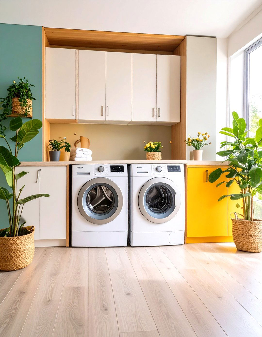 The Hidden Laundry Room - 30 laundry room stacked washer dryer ideas