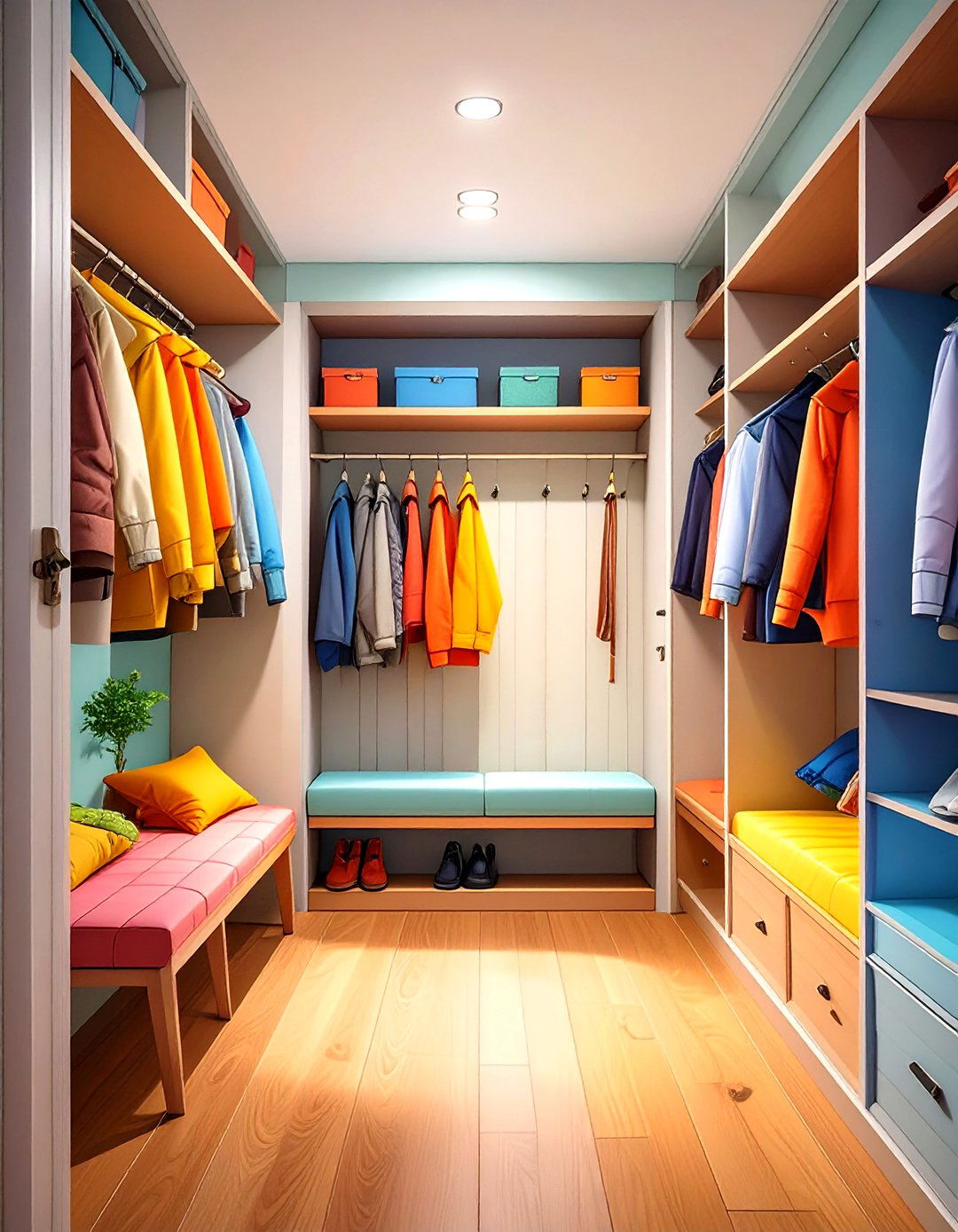 The Hidden Mudroom Closet - 30 mudroom storage ideas