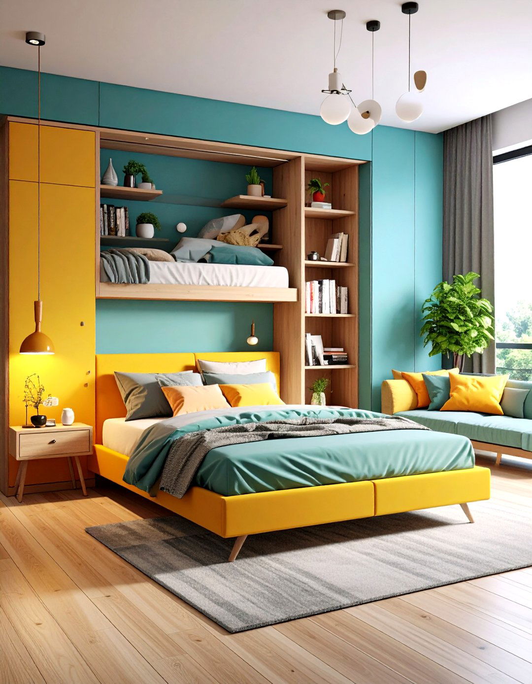 The Hidden Murphy Bed Transformation - 30 living room bedroom ideas