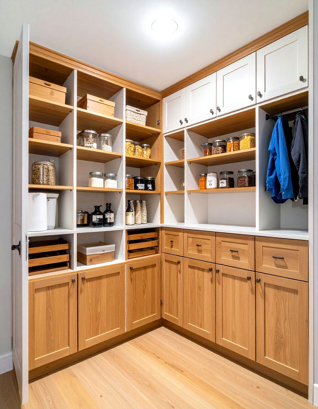 The Hidden Pantry Behind Cabinetry - 30 kitchen pantry organization ideas