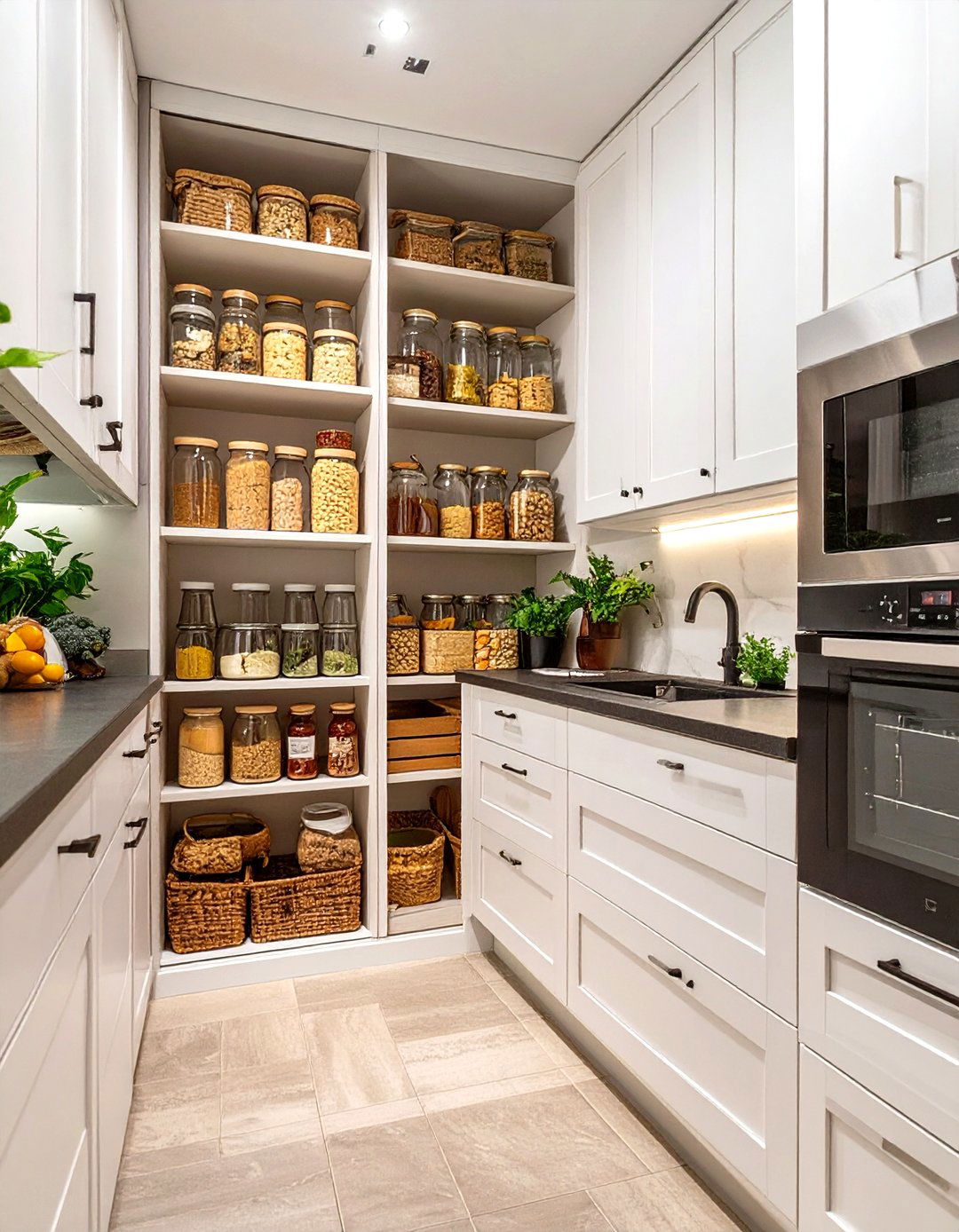 The Hidden Pantry Kitchen - 30 narrow kitchen ideas