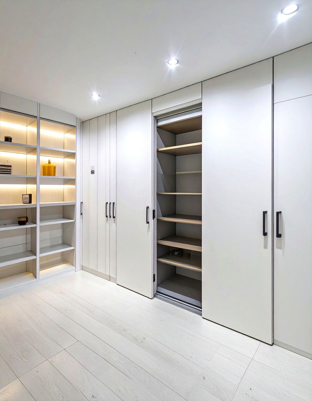 The Hidden Storage Wall - 30 basement shelving ideas