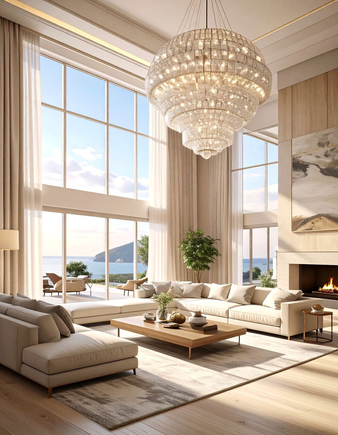 The High Ceiling Drama Room - 30 how to design a luxury living room ideas